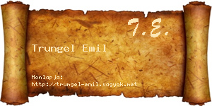 Trungel Emil névjegykártya